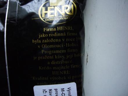 Henri - Caffe Exellent mletá 100g - CZ text